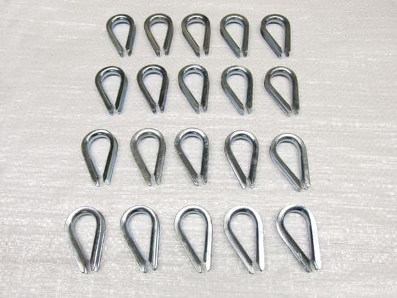 5MM Wire Rope Galvanised Thimbles x20 | SecureFix Direct