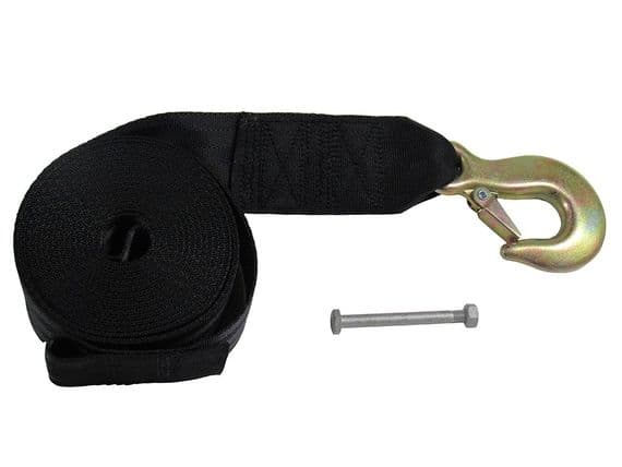 2500lbs 5.6m x 50mm Hand Strap Winch Snap Hook | Free Mainland UK Delivery