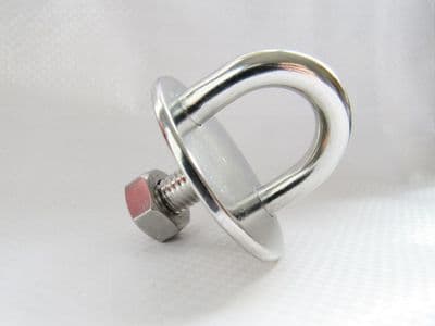 6MM Stainless Steel Round Eye Plate with M8 Screw Thread & Nut (Heavy Duty Marine Deck)