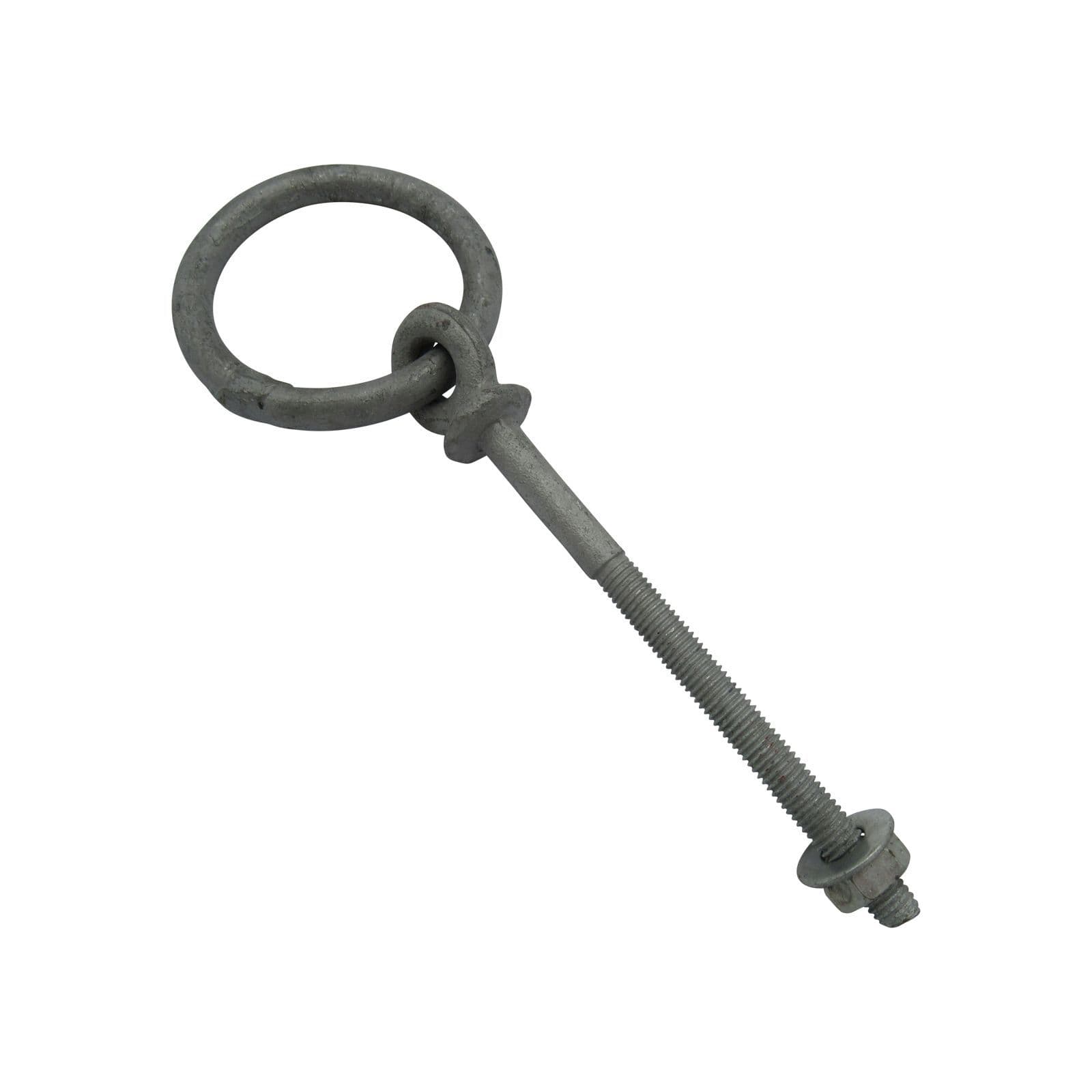 6MM X 63MM Galvanised Collared Eyebolt With Ring Steel Eye Bolt Nut