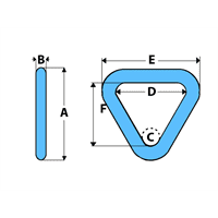 75MM Triangular D Ring Zinc Plated | SecureFix Direct