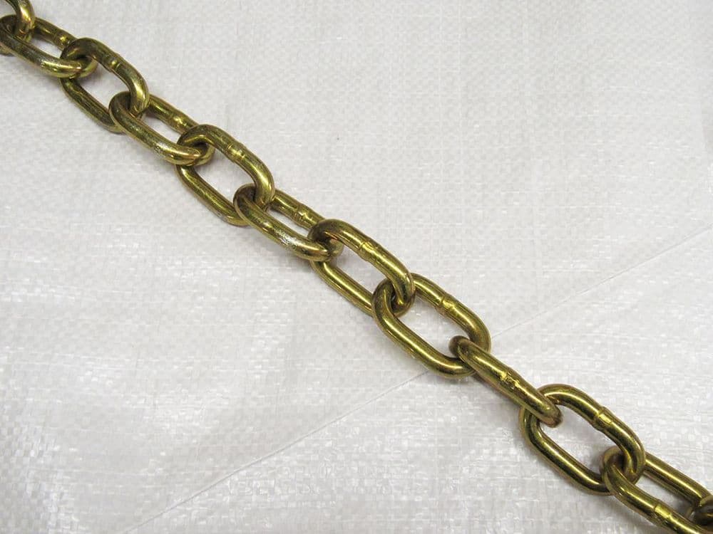 8MM Gold Finish Security Chain - Case Hardened Anti Theft