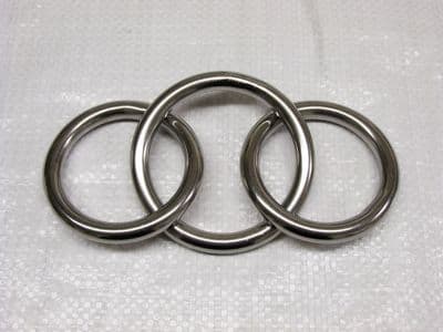 8MM x 60MM Stainless Steel Spectacles (Ring Sets) - Marine Netting Links