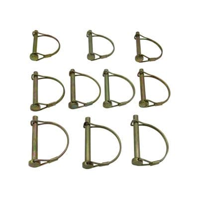 9.5MM Shaft Locking Pins x10 (68MM Round Retaining Wire Lock Trailer Clips)