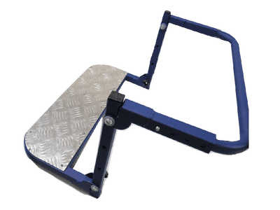 Adjustable Folding Tyre Step for Light Commercial Vehicles - Aluminium Garage Workshop