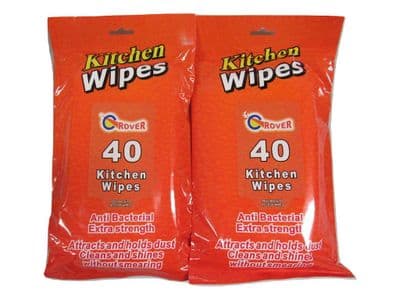 Antibacterial Kitchen Cleaning Wipes Disposable (Home Wet Microwave Fridge Counter) x80