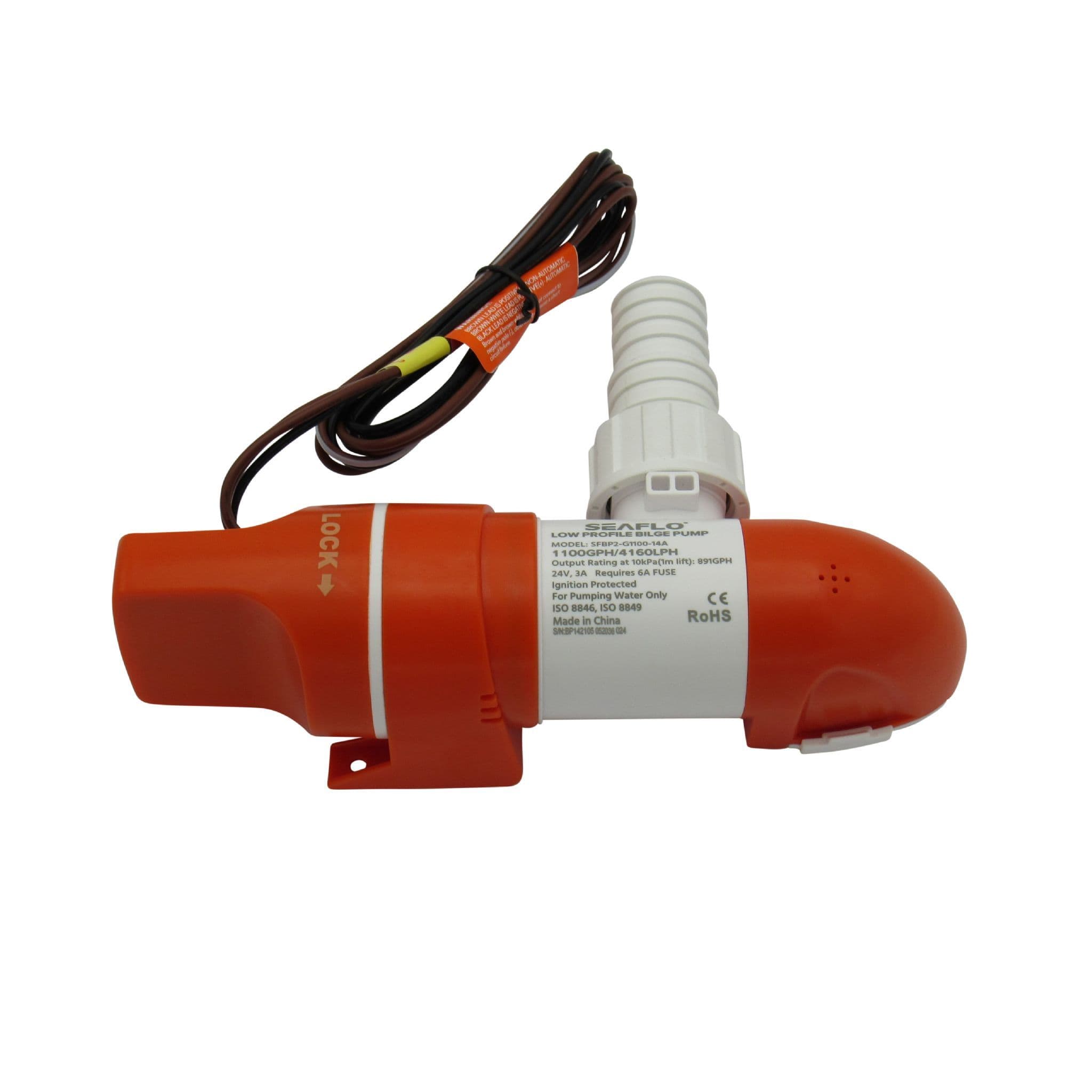thumbnail image 2 of 12V 1100 GPH Automatic Bilge Pump With Float Switch - Submersible Boat Water Pump 2 of 11