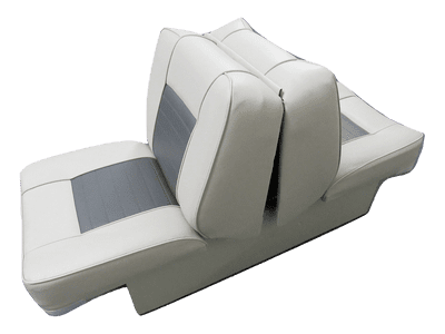 Back To Back Boat Seat (Lounge Replacement Marine Upholstery Charcoal Grey)