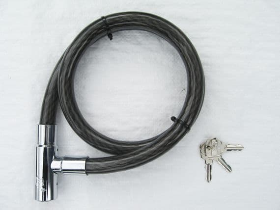Bike Lock with Keys 16MM (Bicycle Lightweight Heavy Duty Security Cable)