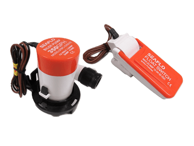Bilge Pump with Float Switch & Fixing Bracket - 12V 350GPH Auto Marine Electric Portable Cartridge