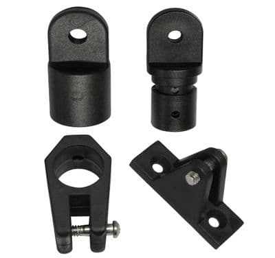 Bimini Top Canopy Tube Fittings (Nylon Deck Hinge Jaw Slide Eye End Cap)