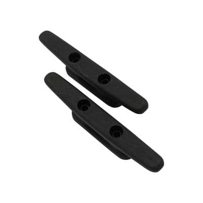 Black Nylon 2 Hole Cleats 200MM X2 (Boat Deck Mooring Rope Docking)