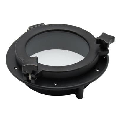 Black Round Marine Ship Porthole Window  (215MM Boat Narrowboat Yacht)
