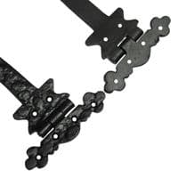 X2 Black Decorative Tee Hinges | SecureFix Direct