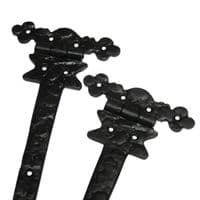 X2 Black Decorative Tee Hinges | SecureFix Direct
