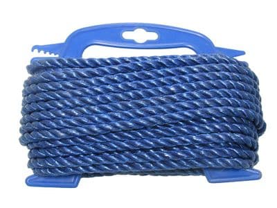 Blue Polypropylene Rope 4MM x 15M (3 Strand Boat Anchor Handreel Docking Camping Marine)