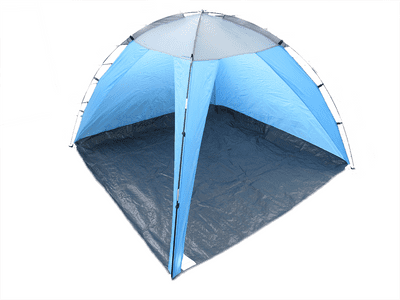 Blue Sun Shelter with Built in Ground Sheet - Beach 2 Man Shade Fibreglass Tent