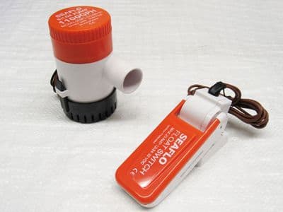 Boat Bilge Pump with Float Switch (12V 1100GPH Auto Marine Electric Portable)