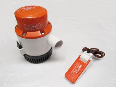Boat Bilge Pump with Float Switch - 12V 3700GPH Auto Marine Electric Portable