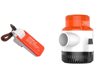 Boat Bilge Pump with Float Switch - 12V 4700GPH Auto Marine Electric Portable