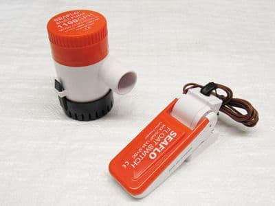 Boat Bilge Pump with Float Switch - 24V 1100GPH Auto Marine Electric Portable