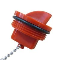 Boat Deck Fuel Filler Cap 33MM (Replacement Socket Plug Keyless Nylon Red)