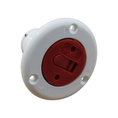 Boat Deck Fuel Filler Cap 33MM (Replacement Socket Plug Keyless Nylon Red)
