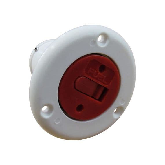 Boat Deck Fuel Filler Cap 33MM (Replacement Socket Plug Keyless Nylon Red)
