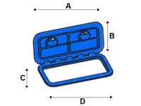 Double Boat Deck Hatch 353MM X 606MM | Securefix Direct