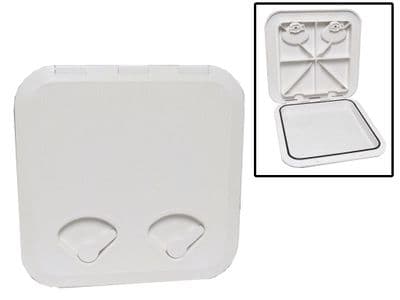 Boat Inspection Hatch 375MM (ABS Deck Marine Square Cover Water Tight Plastic Access)