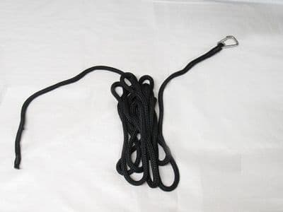 Boat Mooring Rope Dock Line x2 (14MM 6M Double Braided Spliced Bungee with Hook)