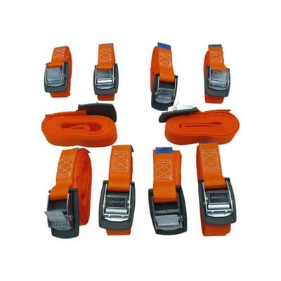 Cam Buckle Tie Down Strap 25MM 250KG 3M X10 (Cargo Lashing Roof Rack Adjustable Trailer Luggage)