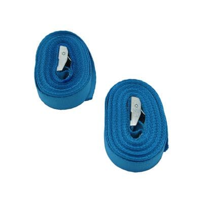Cam Buckle Tie Down Straps 25MM 250KG 5 Metre  x2 (Lashing  Strap Secure Hold)