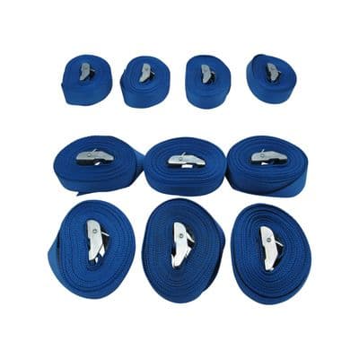 Cambuckle Tie Down Straps 25MM 450KG 5M x10 (Lashing Cargo Straps Secure Hold Cam)