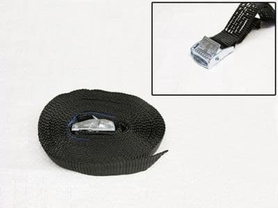Cambuckle Tie Down Straps Black 25MM 250KG 3.7M (Lashing Strap Secure Hold Cam)