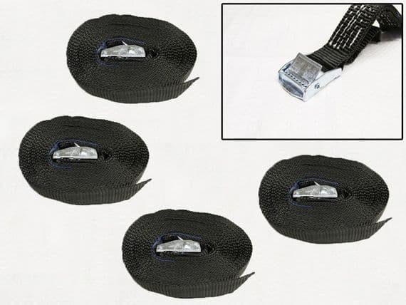 Black Tie Down Straps x4 | SecureFix Direct