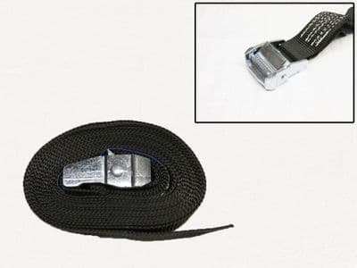 Cambuckle Tie Down Straps Black 35MM 700KG 3.7M  (Lashing Strap Secure Hold Cam)