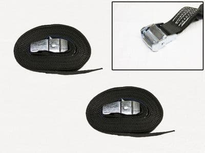 Cambuckle Tie Down Straps Black 35MM 700KG 5M x2 (Lashing Strap Secure Hold Cam)
