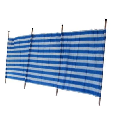 Camping Beach Windbreak Wooden Poles (Holiday Weather Shelter in Various Colours & Sizes)