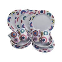 16 PCS Dinner Set Bowl Plate Mug Melamine | SecureFix Direct