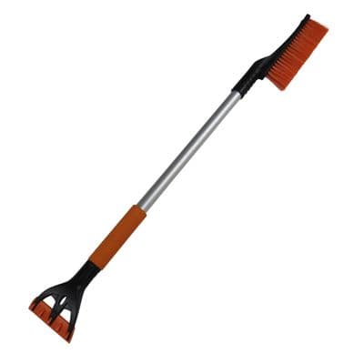 Car Ice Scraper Snow Brush (2 in 1 Long Reach Aluminium Handle Windscreen Window)