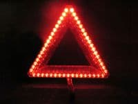 LED Flashing Hazard Warning Triangle Light With Blue Storage Case