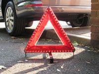 LED Flashing Hazard Warning Triangle Light With Blue Storage Case