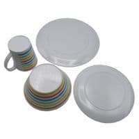 16pc Dinner Set Bowl Plate Mug Melamine | SecureFix Direct