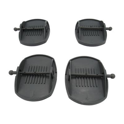 Caravan Jack Pads x4 (Feet Stabiliser Corner Steady Feet Leg Support Universal Grey)