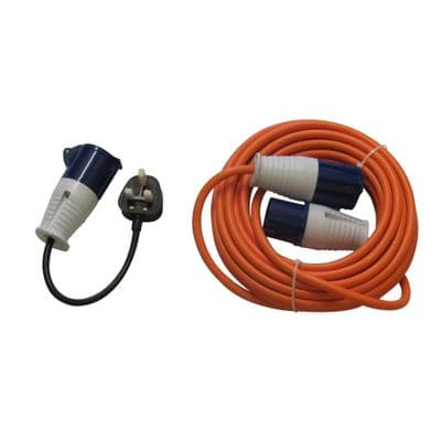 Caravan Mains Hook Up Cable 2.5MM X 25M (Adaptor Plug Extension Lead Motorhome Boat)