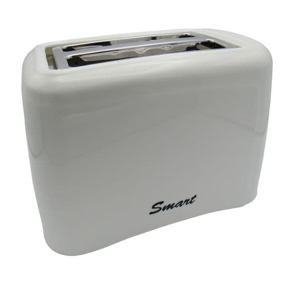 2 Slice White Plastic Toaster 800W | SecureFix Direct
