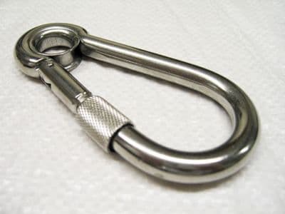 Carbine Hooks With Eyelets & Screw Nuts