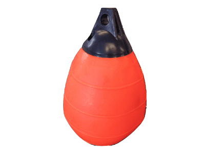 Castro 34CM Orange Ribbed Inflatable Buoy - Heavy Duty Reinforced