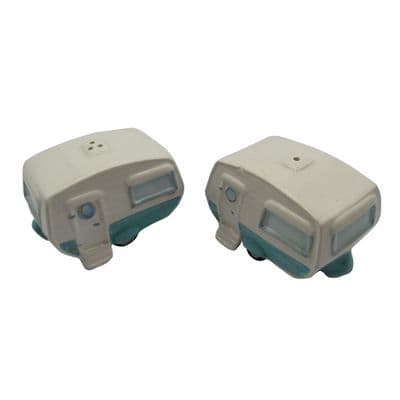 Ceramic Salt And Pepper Shakers (Caravan Pots Novelty Collectable Pottery Set Dispenser)